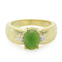 Anillo en plata con Crisoprasa imperial