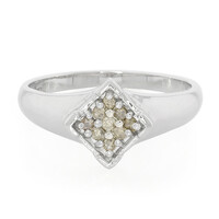 Anillo en plata con Diamante chocolate