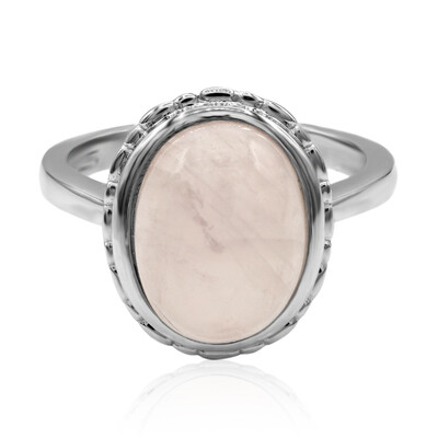 Anillo en plata con Cuarzo rosa