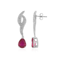 Pendientes en plata con Rubí de Madagascar (de Melo)