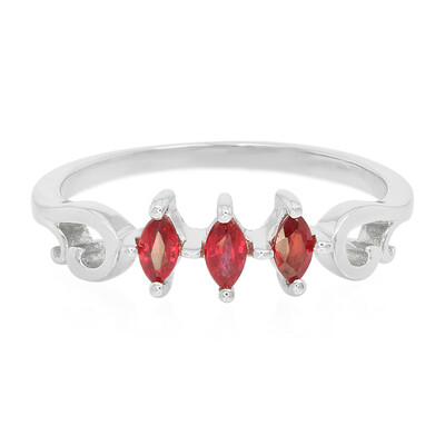 Anillo en plata con Rubí de Tanzania