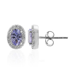 Pendientes en plata con Tanzanita