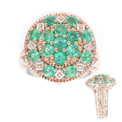Anillo en plata con Esmeralda de Zambia (Gems en Vogue)