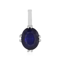 Colgante en oro con Zafiro azul de Madagascar