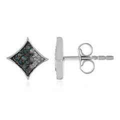 Pendientes en plata con Diamante I3 (J)