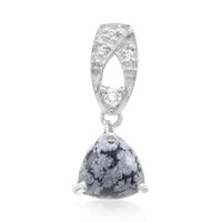 Colgante en plata con Obsidiana Copo de Nieve