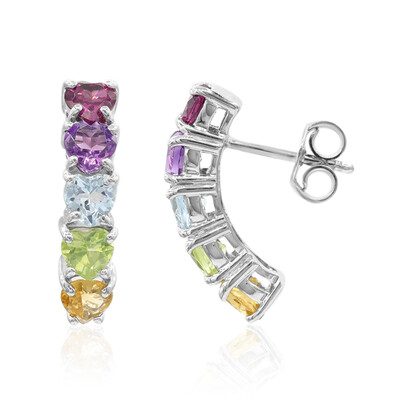 Pendientes en plata con Rodolita