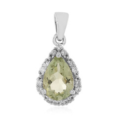 Colgante en plata con Amatista verde