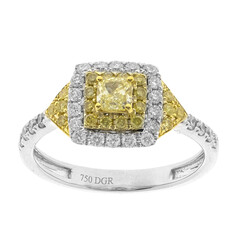 Anillo en oro con Diamante amarillo SI2 (CIRARI)