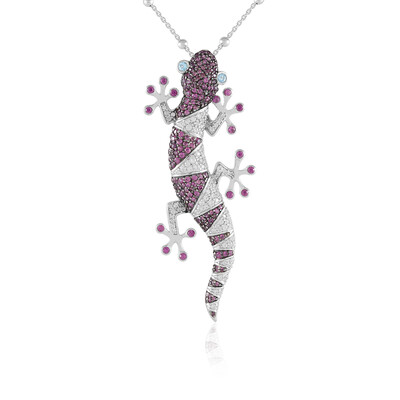 Collar en plata con Topacio azul suizo (Dallas Prince Designs)
