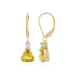 Pendientes en plata con Apatita dorada