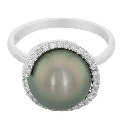 Anillo en oro con Perla cultivada de Tahití (M de Luca)