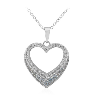 Collar en plata con Topacio azul cielo