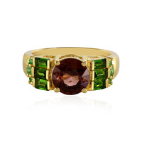 Anillo en plata con Zircón caoba (Adela Silber)