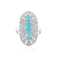 Anillo en plata con Turquesa bella durmiente