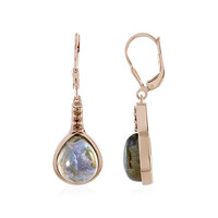 Pendientes en plata con Labradorita verde de Maniry (KM by Juwelo)