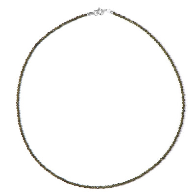 Collar en plata con Obsidiana dorada