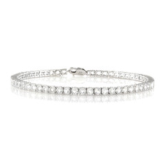 Brazalete en plata con Topacio blanco