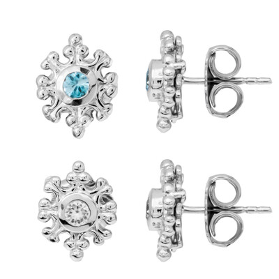 Pendientes en plata con Zircón de Ratanak Kirí (Dallas Prince Designs)