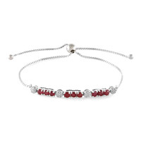 Brazalete en plata con Rubí de Madagascar