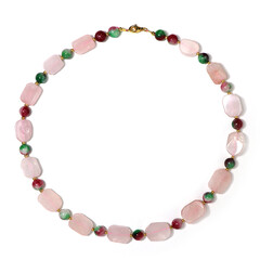 Collar en plata con Hematita dorada