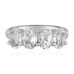 Anillo en plata con Topacio blanco