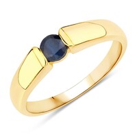 Anillo en plata con Zafiro azul