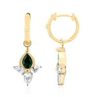 Pendientes en oro con Turmalina verde de Brasil (Remy Rotenier)