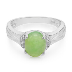 Anillo en plata con Crisoprasa imperial