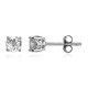 Pendientes en plata con Topacio blanco