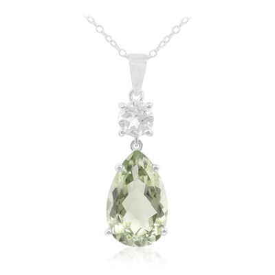 Collar en plata con Amatista verde