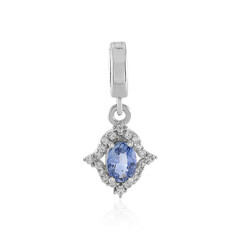 Colgante en plata con Zafiro azul Ceylon