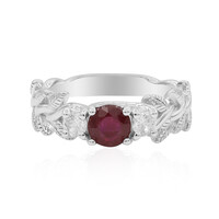 Anillo en plata con Rubí de Madagascar