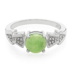Anillo en plata con Crisoprasa imperial