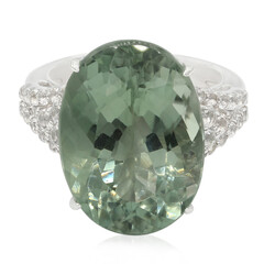 Anillo en plata con Amatista verde esperanza