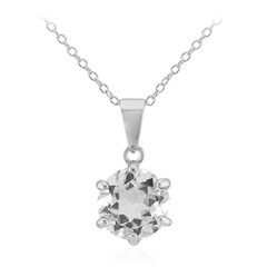 Collar en plata con Topacio blanco