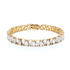 Brazalete en plata con Topacio blanco