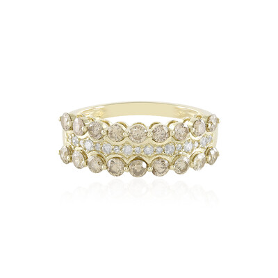 Anillo en oro con Diamante champán I2 (de Melo)