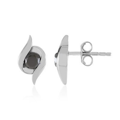 Pendientes en oro con Diamante negro