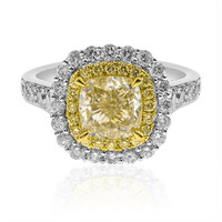 Anillo en oro con Diamante amarillo SI2 (CIRARI)