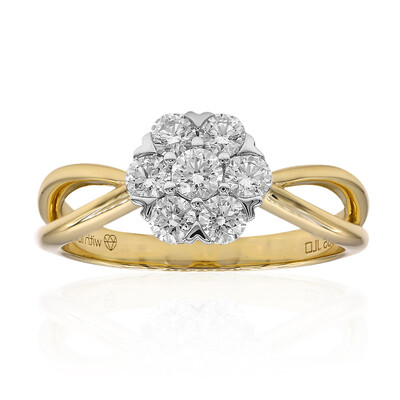 Anillo en oro con Diamante IF (D) (Annette)