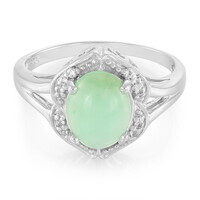 Anillo en plata con Crisoprasa imperial