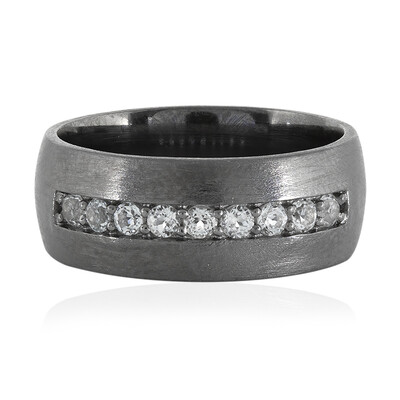 Anillo en plata con Topacio blanco