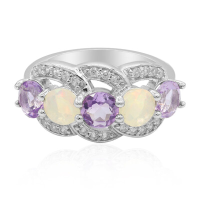 Anillo en plata con Amatista