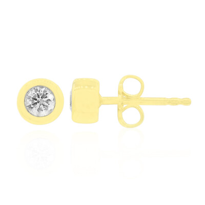 Pendientes en plata con Diamante I2 (Annette)