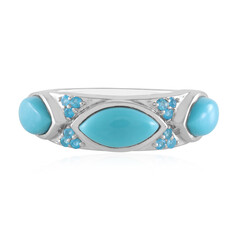 Anillo en plata con Turquesa bella durmiente (KM by Juwelo)