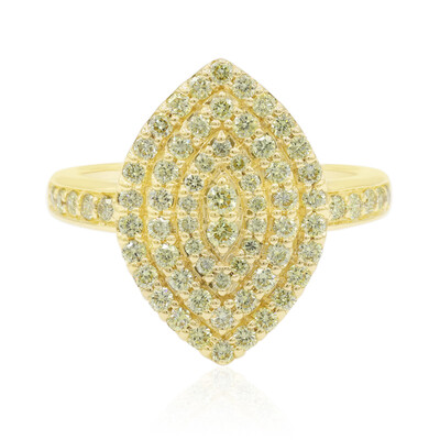 Anillo en oro con Diamante amarillo canario (Annette)