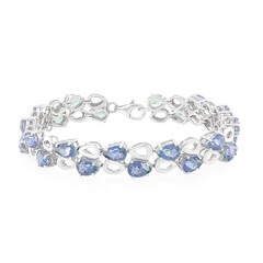 Brazalete en plata con Topacio Místico azul