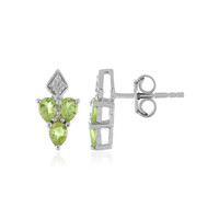 Pendientes en plata con Peridoto de Arizona