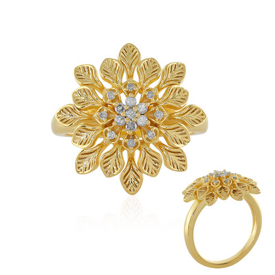 Anillo en plata con Diamante I4 (J)